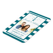 Nautical Lighthouse Wedding Foto Save the Date Magnet (Linke Seite)