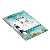 Nautical Lighthouse Wedding Guest Book Notizblock (Rechte Seite)