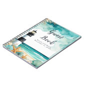 Nautical Lighthouse Wedding Guest Book Notizblock (Linke Seite)