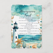 Nautical Lighthouse Wedding Honeymoon Fund Begleitkarte (Vorderseite)