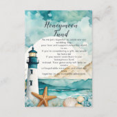Nautical Lighthouse Wedding Honeymoon Fund Begleitkarte (Vorderseite)