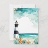 Nautical Lighthouse Wedding RSVP (Rückseite)