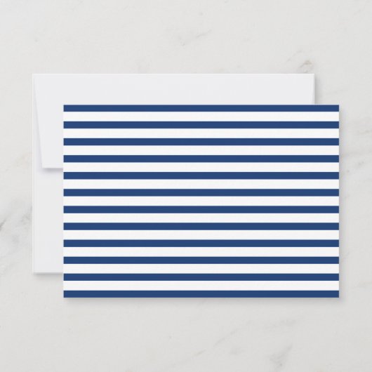 Nautical Lighthouse Wedding RSVP Card (Rückseite)