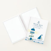 Nautical Lighthouse White Beach House Gästebuch Notizblock (Innenseite)