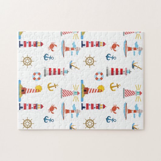 Nautical Lighthouses Ocean Themed Puzzle (Horizontal)