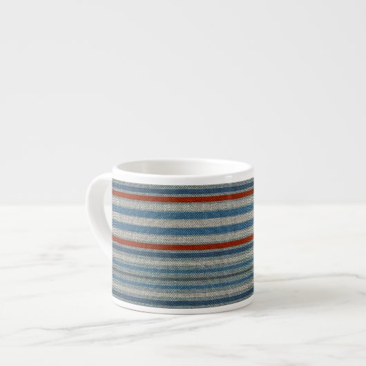 Nautical Linen Stripe Espressotasse (Vorderseite Links)