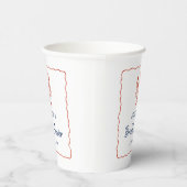 Nautical Lobster Coastal Bridal Shower  Pappbecher (Rechts)