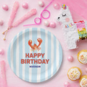 Nautical Lobster Kinder Happy Birthday Pappteller (Party)