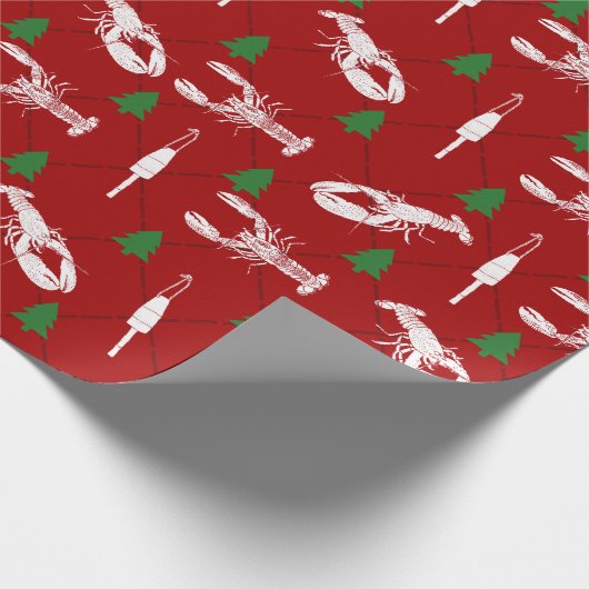 Nautical Lobsters and Buoys Christmas Pattern Geschenkpapier (Ecke)