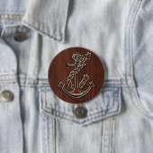 Nautical Mahogany Anchor Steel Decor Button (Beispiel)