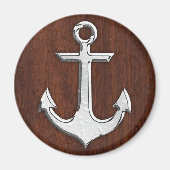 Nautical Mahogany Anchor Steel Magnet (Vorne)