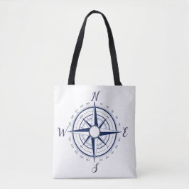 Nautical Marine Blue Schiff Kompass , Beutel Handt Tasche