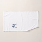 Nautical Marine Weißes Segelseil Monogramm Badhandtuch Set (Handtuch)