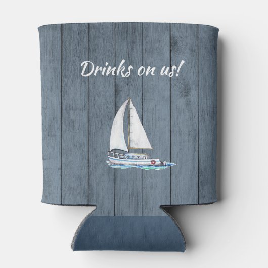 Nautical marineblau, Gewächshaus Party Dosenkühler (Rückseite)