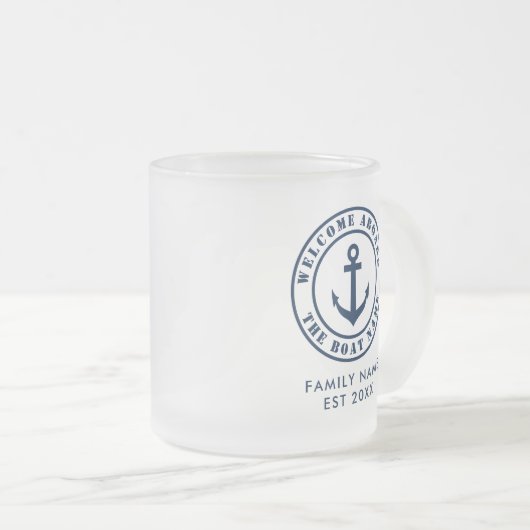 Nautical mattiert Glas Tee Tasse Geschenk für Segl (VorderseiteRechts)