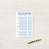 Nautical Meal Plan an der Küste Post-it Klebezettel (Auf Schreibtisch)