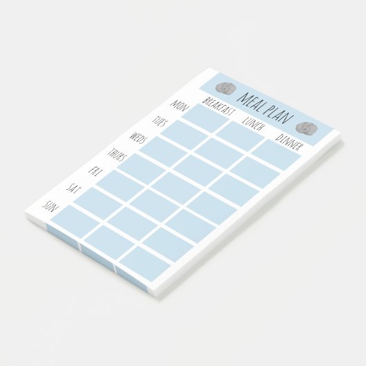 Nautical Meal Plan an der Küste Post-it Klebezettel (angewinkelt)