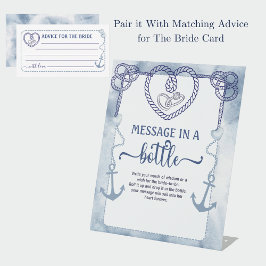 Nautical Message In A Bottle Bridal Shower Advice Sockelschild