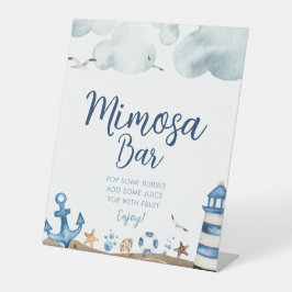 Nautical Mimosa Bar Baby Duschzeichen Sockelschild