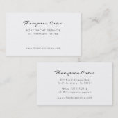 Nautical Minimal Typografy Sailing Crew Visitenkarte (Vorne/Hinten)