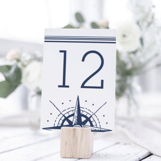 Nautical Modern Table Number Tischnummer