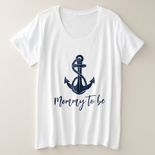 Nautical Mommy soll Kinderdusche nach Maß sein Große Größe T-Shirt (Design vorne)
