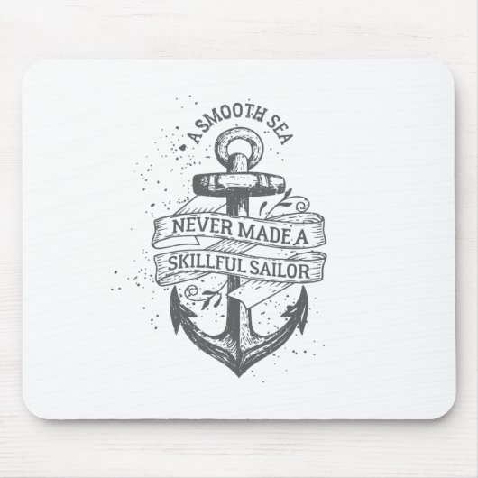 Nautical motivierend Sailer Zitat Mousepad (Vorne)