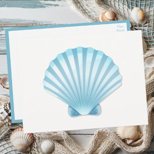 Nautical Muschel Beach Wedding Hallo Denken Sie an Einladungspostkarte