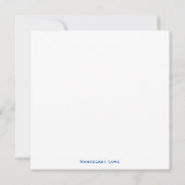 Nautical Nantucket Blue und White Flat Notecard Einladung (Rückseite)