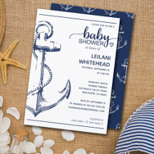 Nautical Navy Anchor Baby Dusche
