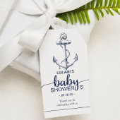 Nautical Navy Anchor Baby Dusche Vielen Dank Geschenkanhänger