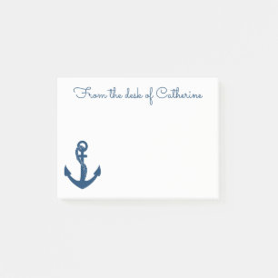 Nautical Navy Anchor Beach Sailor Sea Boot Post-it Klebezettel
