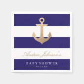 Nautical Navy Babydusche Serviette (Vorderseite)
