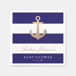 Nautical Navy Babydusche Serviette
