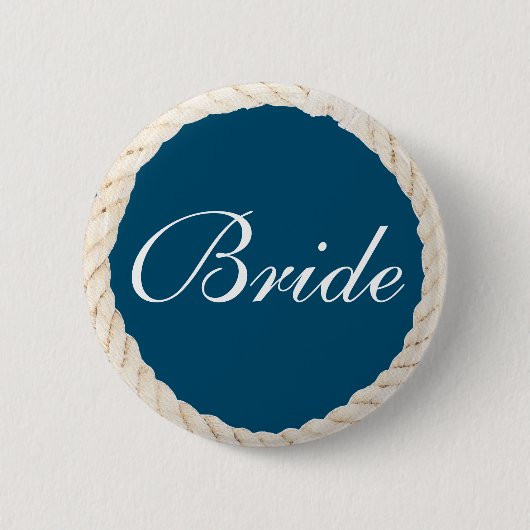 Nautical Navy Beach Brautparty Button - Bridge (Vorderseite)
