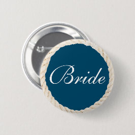 Nautical Navy Beach Brautparty Button - Bridge