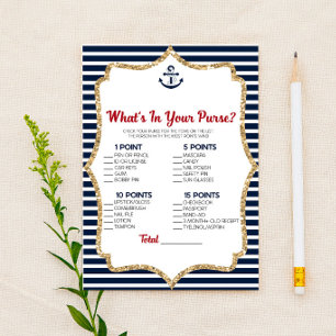 Nautical Navy Blau in Ihrem Pursuit Baby Shower Ga Briefpapier