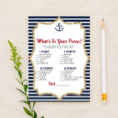 Nautical Navy Blau in Ihrem Pursuit Baby Shower Ga Briefpapier