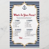 Nautical Navy Blau in Ihrem Pursuit Baby Shower Ga Briefpapier (Vorderseite)