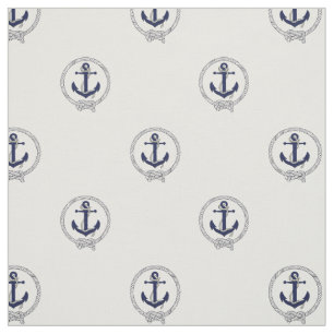 Nautical Navy blauer Anker/Blauer Seemannsknom Stoff