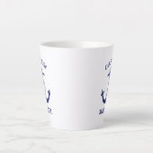 Nautical Navy Blue Anchester Kapitän Name hinzufüg Milchtasse (Vorderseite)