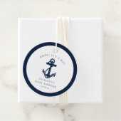 Nautical Navy Blue Anchor Boy Baby Shooter Geschenkanhänger (Beispiel)