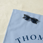 Nautical Navy Blue Anchor Custom Vacacation Zuhaus Strandtuch (Beispiel)