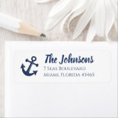 Nautical Navy Blue Anchor Return (Insitu)