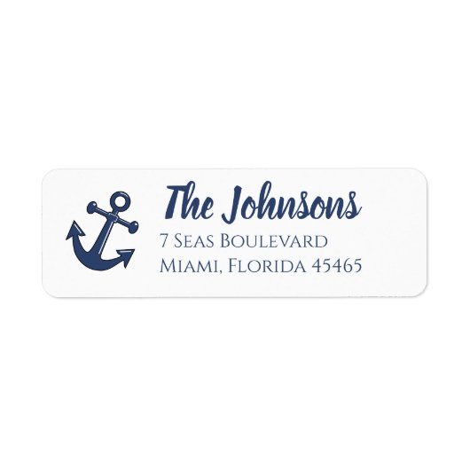 Nautical Navy Blue Anchor Return (Vorne)