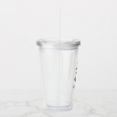 Nautical Navy Blue Anchor Wedding Acryltrinkbecher (Rechts)