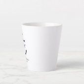 Nautical Navy Blue Anchor Wedding Milchtasse (Vorderseite)