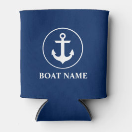 Nautical Navy Blue Anker Ihr Name für das Schiff Dosenkühler