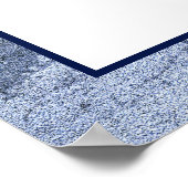 #Nautical Navy Blue & Gold Seetabelle Poster (Ecke)