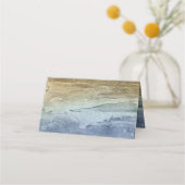 #Nautical Navy Blue Gold Watercolor Veranstaltung  Platzkarte (Rückseite)